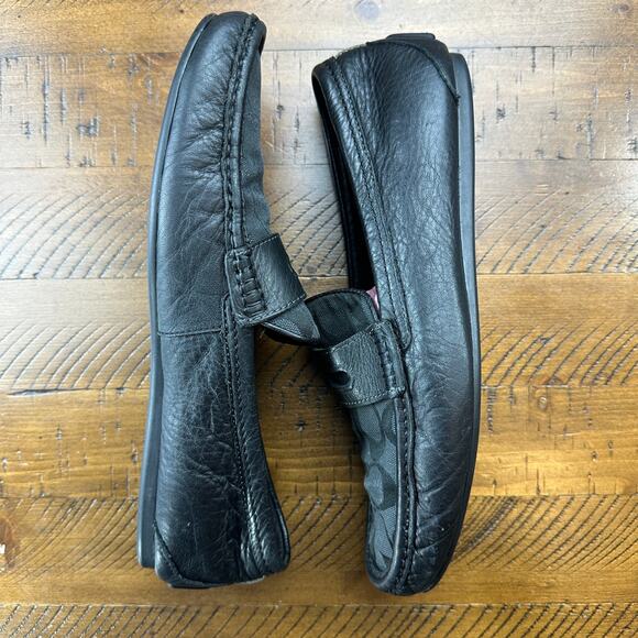 Coach Liam Driver Loafers Black Signature Jacquard Logo Print Coach Slide Sz 8.5 - Picture 5 of 16